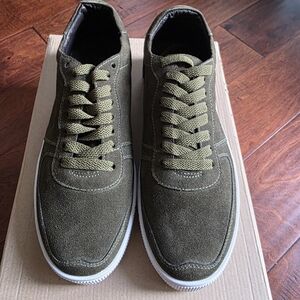 Men's Olive Suede Sneakers